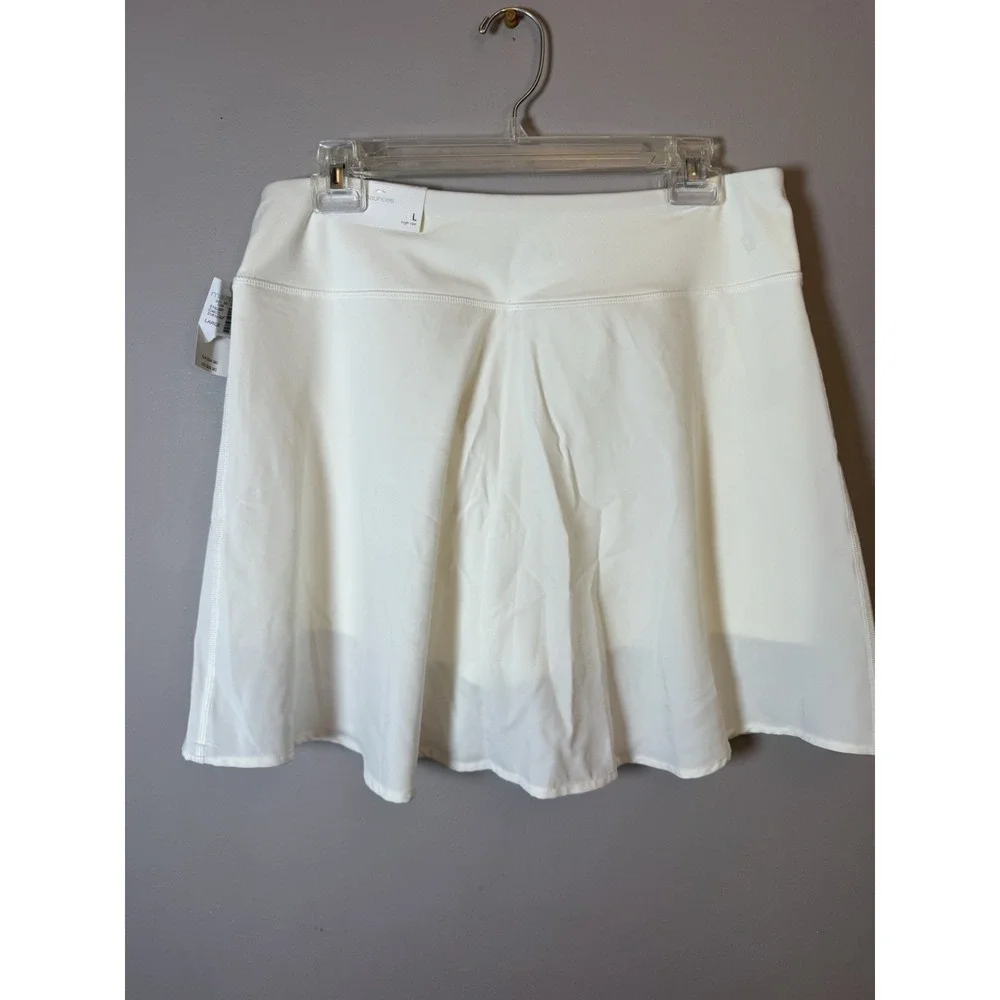 Maurice's High Rise Tennis Skort‎ Size L New with tags Ivory, off white